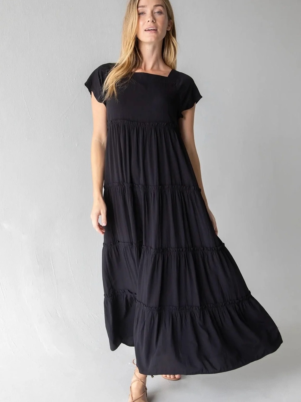NWT Natural Life Berkley Maxi Dress in Black